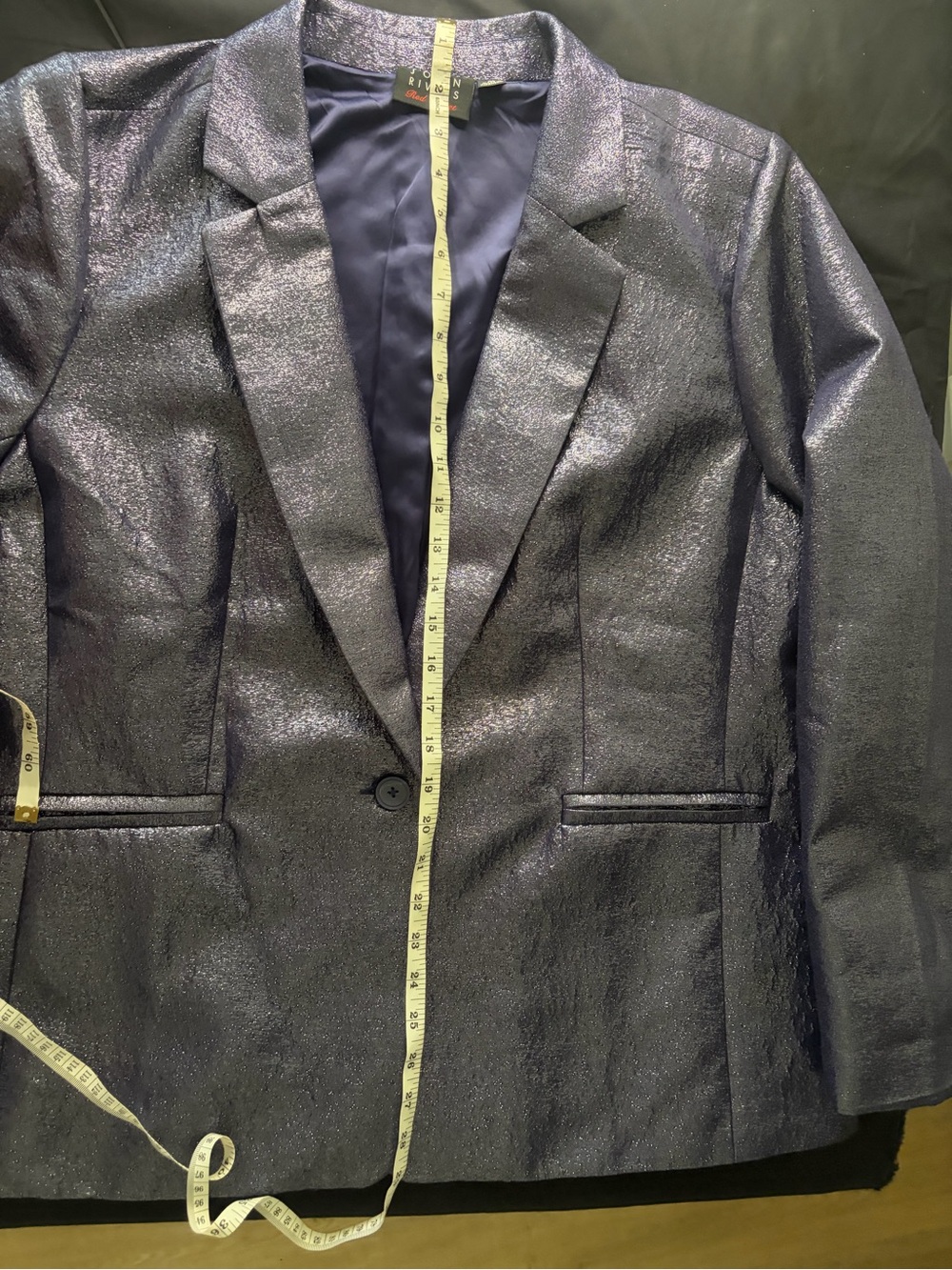 Joan Rivers Metallic Purple Blazer